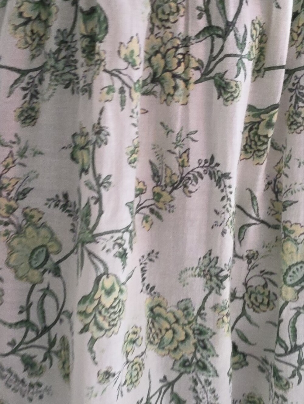 Max Studio White Maxi Dress with Green Floral Print - Picture 6 of 7